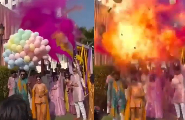 梦幻婚礼进行时 新人头顶突冒巨大火球 结果…