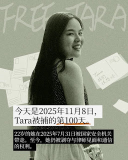 海外青年活動者張雅笛被捕已百日